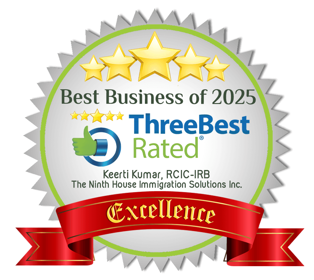 ThreeBestRated Best Business of 2025 seal — The Ninth House Immigration Solutions Inc.